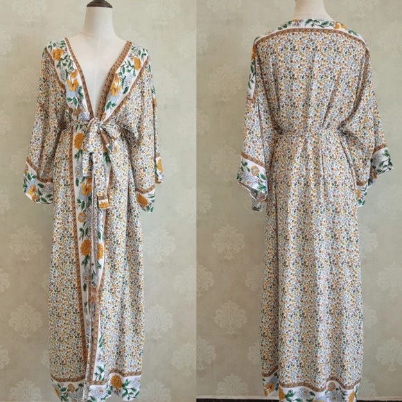 Boho Style Floral Pattern Swimsuit Cover Up - Picture 7 of 9